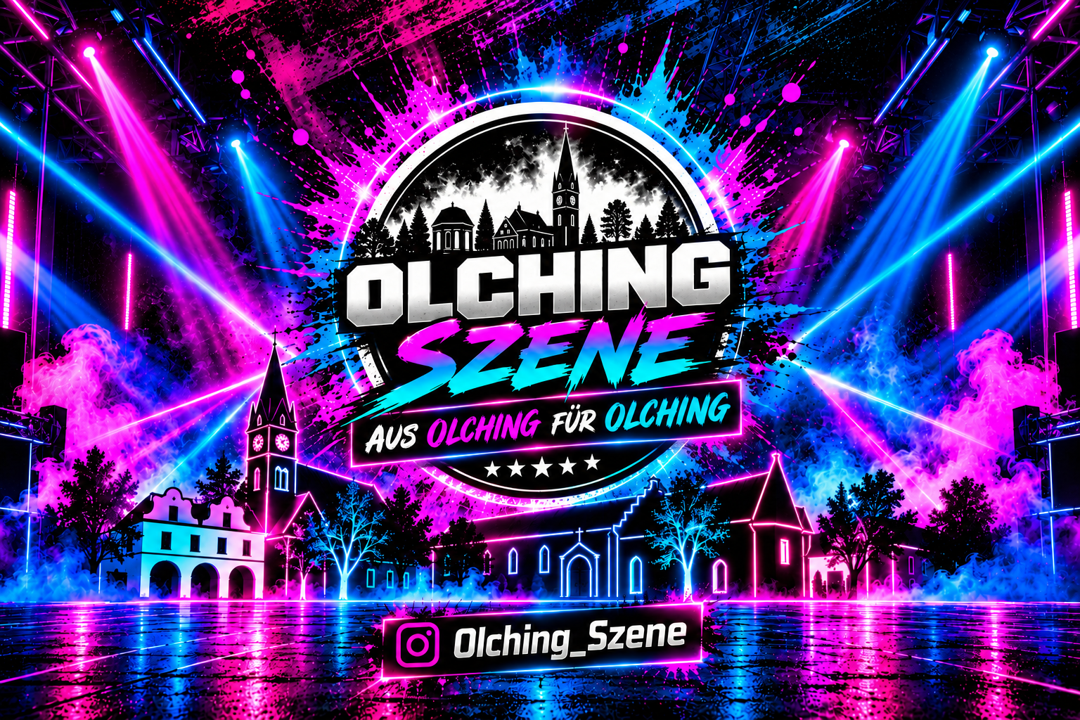 Olching Szene Neon Skyline