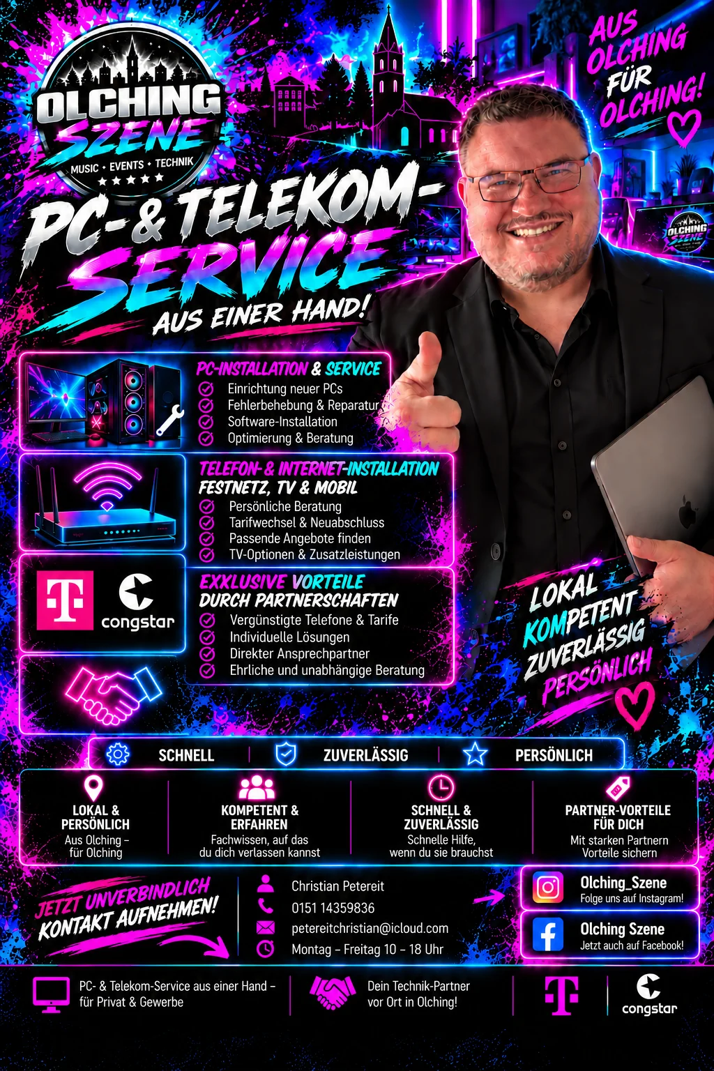 Olching Szene PC- und Telekom-Service mit persönlicher Beratung zu Telekom und congstar